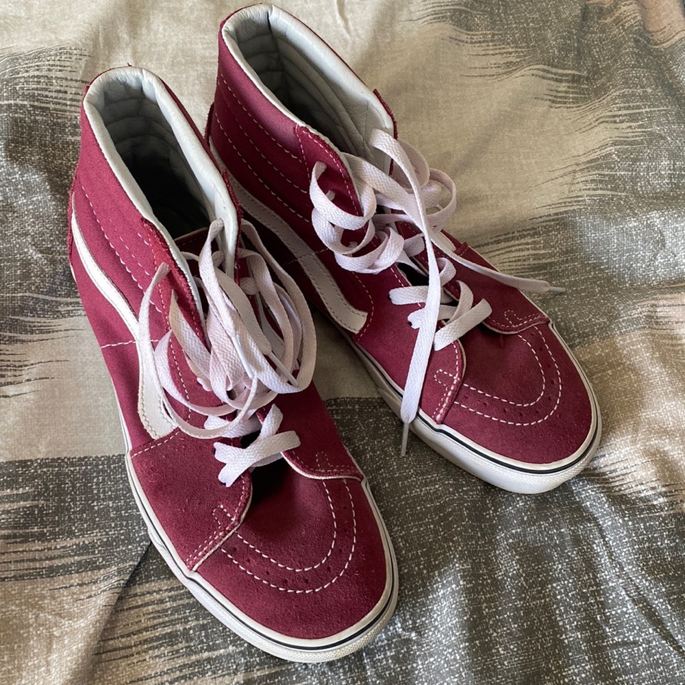 vans high top pinkish color size 9 Womens